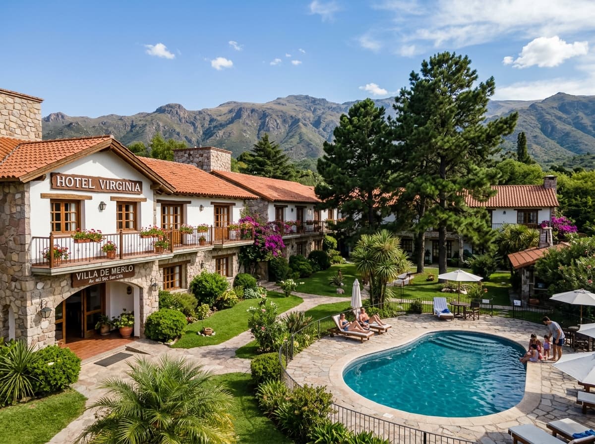 Hotel Virginia, hotel en Poeta Aguero Sur 653, Villa de Merlo